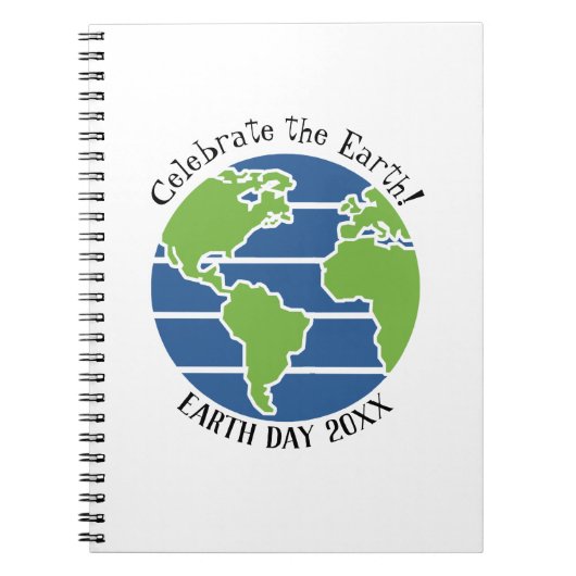 Earth Day Blue Green Globe Map Planet Notizblock (Vorderseite)