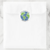 Earth Day Blue Green Globe Map Planet Runder Aufkleber (Tasche)