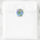 Earth Day Blue Green Globe Map Planet Runder Aufkleber (Tasche)
