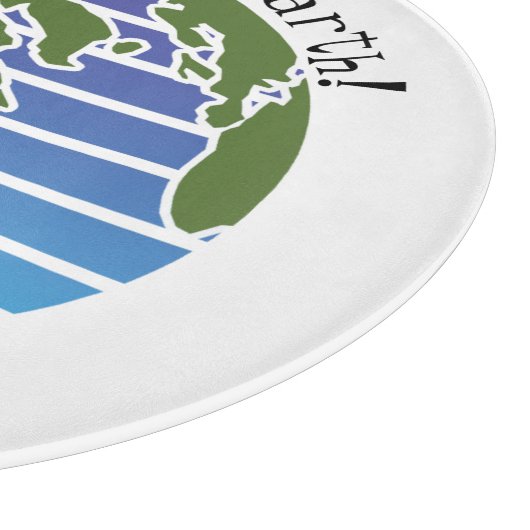 Earth Day Blue Green Globe Map Planet Schneidebrett (Ecke)
