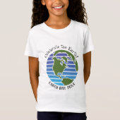 Earth Day Blue Green Globe Map Planet T-Shirt (Vorderseite)