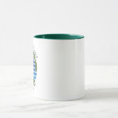 Earth Day Blue Green Globe Map Planet Tasse (Zentrum)