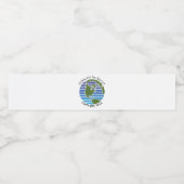 Earth Day Blue Green Globe Map Planet Wasserflaschenetikett (Einzelnes Label)