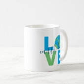 Earth Day Blue Green Liebe Statement Niedlich Grap Kaffeetasse (VorderseiteRechts)