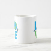 Earth Day Blue Green Liebe Statement Niedlich Grap Kaffeetasse (Mittel)