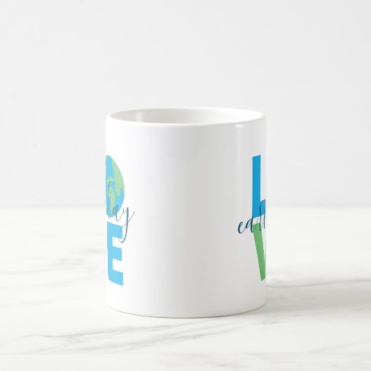 Earth Day Blue Green Liebe Statement Niedlich Grap Kaffeetasse (Mittel)