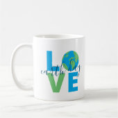 Earth Day Blue Green Liebe Statement Niedlich Grap Kaffeetasse (Links)