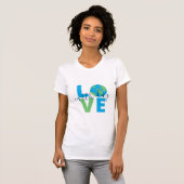 Earth Day Blue Green Liebe Statement Niedlich Grap T-Shirt (Vorne ganz)