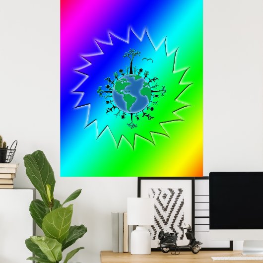 Earth Day ~ Burst Poster (Heimbüro)