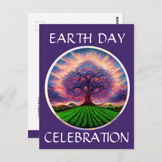 Earth Day Celebration Postkarte (Vorne/Hinten)