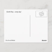 Earth Day Chickadee Bird Gelbe Blumen Postkarte (Rückseite)