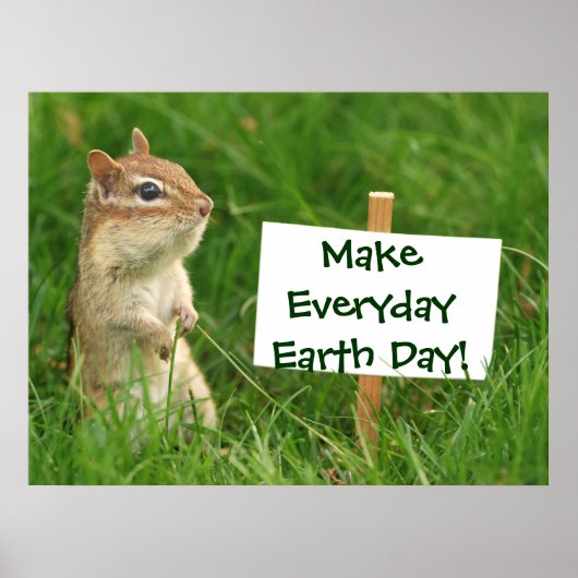 Earth Day Chipmunk Poster (Vorne)