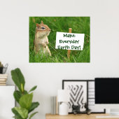Earth Day Chipmunk Poster (Heimbüro)