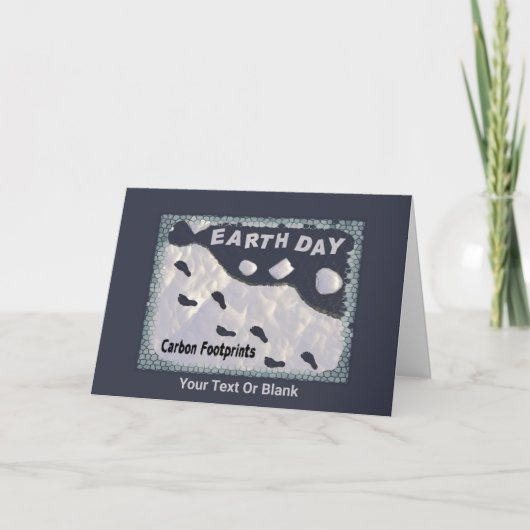 Earth Day - CO2-Fußabdrücke Dankeskarte (Vorderseite)