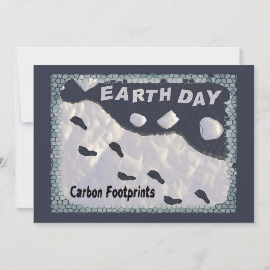 Earth Day - CO2-Fußabdrücke Einladung (Vorderseite)