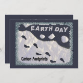 Earth Day - CO2-Fußabdrücke Einladung (Vorne/Hinten)