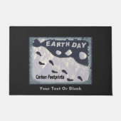 Earth Day - CO2-Fußabdrücke Fußmatte (Vorderseite)
