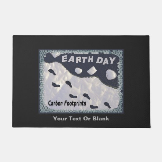 Earth Day - CO2-Fußabdrücke Fußmatte (Vorderseite)