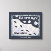 Earth Day - CO2-Fußabdrücke Leinwanddruck (Vorderseite)