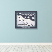 Earth Day - CO2-Fußabdrücke Leinwanddruck (Insitu (Holzboden))