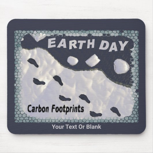 Earth Day - CO2-Fußabdrücke Mousepad (Vorne)