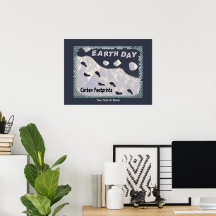 Earth Day - CO2-Fußabdrücke Poster