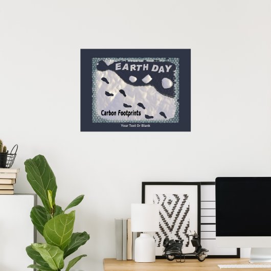 Earth Day - CO2-Fußabdrücke Poster (Heimbüro)