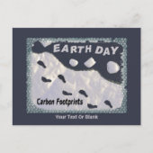Earth Day - CO2-Fußabdrücke Postkarte (Vorderseite)