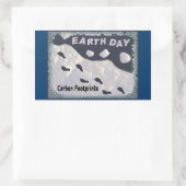 Earth Day - CO2-Fußabdrücke Rechteckiger Aufkleber (Tasche)