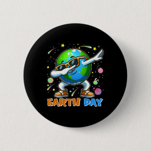 Earth Day Dabbing Earth Kinder Kinder Mädchen Jung Button