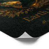 Earth Day Dark Botanical Wreath Nature Lover Gift  Poster (Ecke)