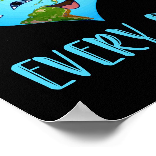 Earth Day Earth Day Jeden Niedlichen Herzplaneten Poster (Ecke)