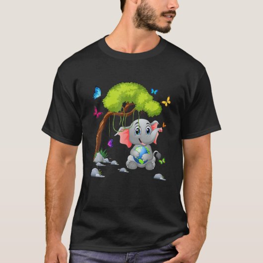 Earth Day Elephant Happy Earth Day 2021 T-Shirt (Vorderseite)