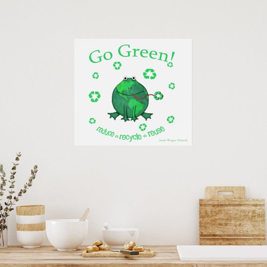 Earth Day Environmental Frog Poster (Küche)