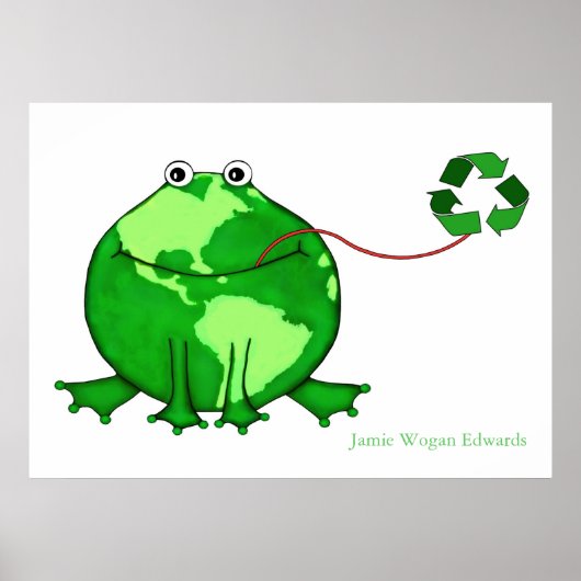 Earth Day Environmental Frog Poster (Vorne)