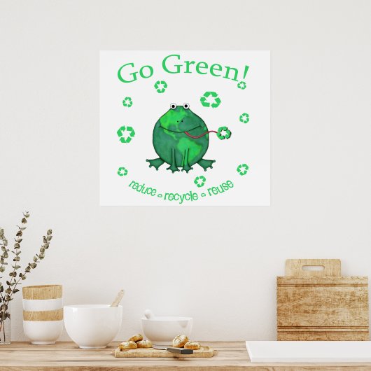 Earth Day Environmental Frog Poster (Küche)