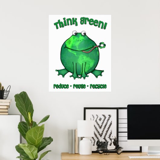 Earth Day Environmental Frog Poster (Heimbüro)