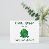 Earth Day Environmental Frog Postkarte (Stehend Vorderseite)