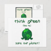 Earth Day Environmental Frog Postkarte (Vorne/Hinten)