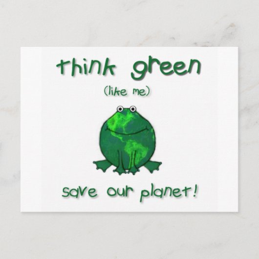 Earth Day Environmental Frog Postkarte (Vorderseite)