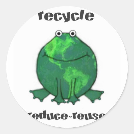 Earth Day Environmental Frog Runder Aufkleber (Vorderseite)