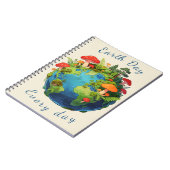 Earth Day Every Day Nature Planet Design Notizblock (Linke Seite)