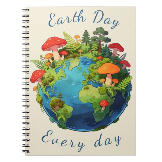 Earth Day Every Day Nature Planet Design Notizblock (Vorderseite)