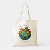Earth Day Every Day Nature Planet Design Tragetasche (Rückseite)
