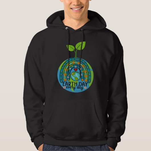 Earth Day Everyday Globe Climate Crisis Global War Hoodie (Vorderseite)