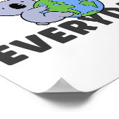 Earth Day Everyday Koala Globe Poster (Ecke)