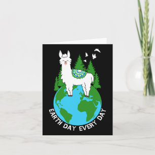 Earth Day Everyday Llama Cool Pro Environment-Lieb Karte