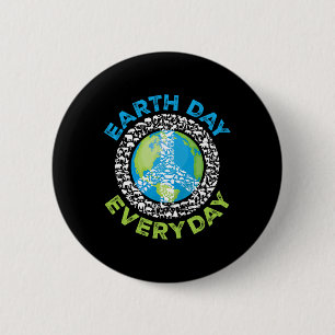 Earth Day Everyday Peace Earth Animals Men Women T Button