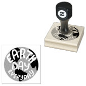 Earth Day Everyday Planet Globe Simple Modern Gummistempel (Stempel)