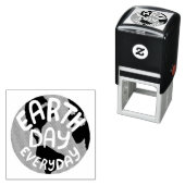 Earth Day Everyday Planet Globe Simple Modern Permastempel (Beispiel)